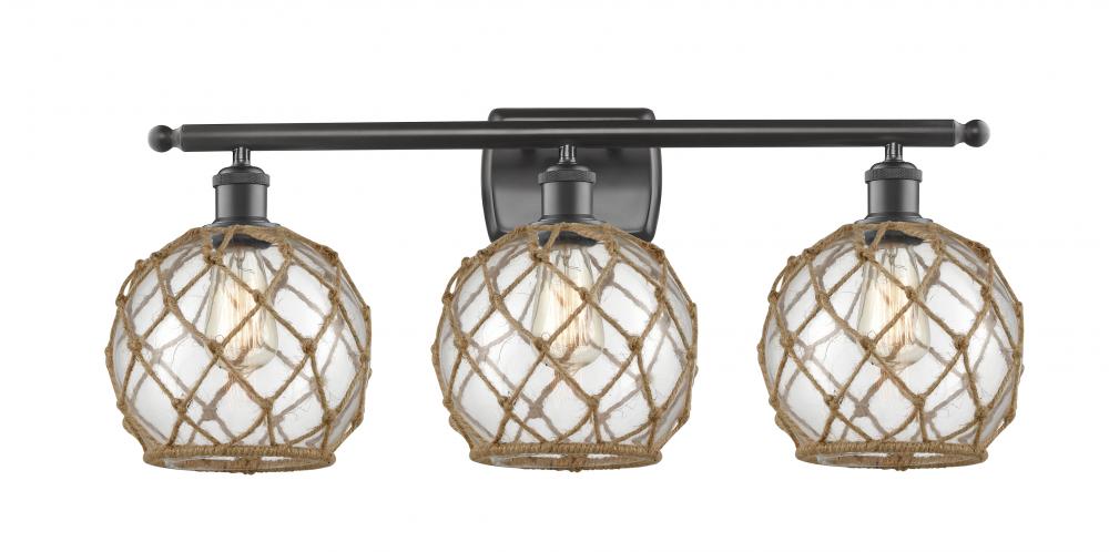 Farmhouse Rope - 3 Light - 28 inch - Oil Rubbed Bronze - Bath Vanity Light