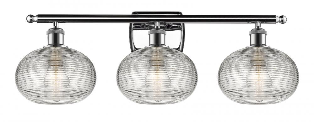 Ithaca - 3 Light - 28 inch - Polished Chrome - Bath Vanity Light