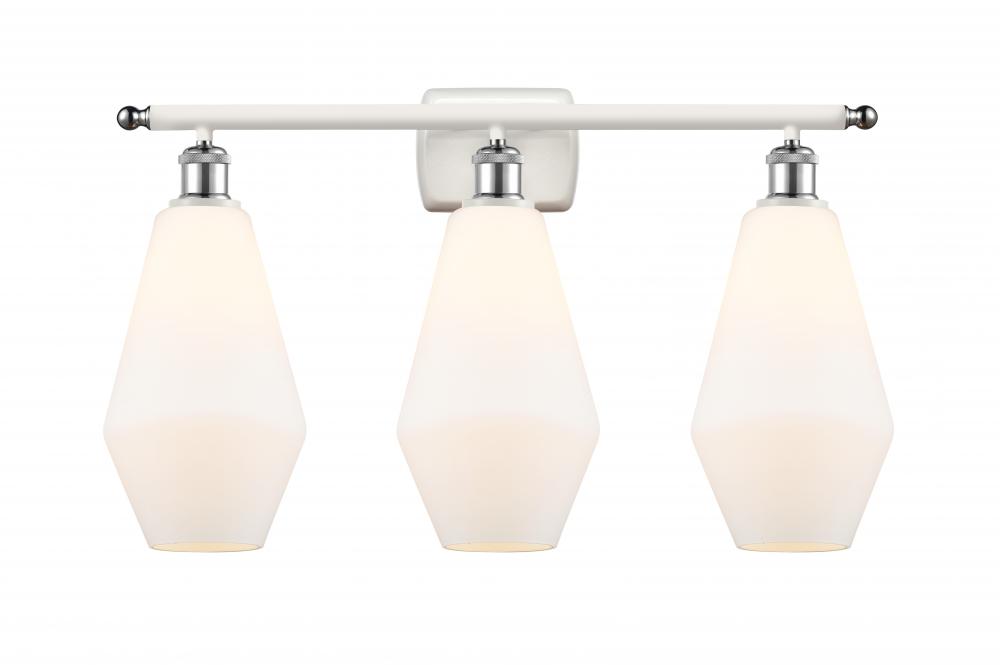 Cindyrella - 3 Light - 27 inch - White Polished Chrome - Bath Vanity Light