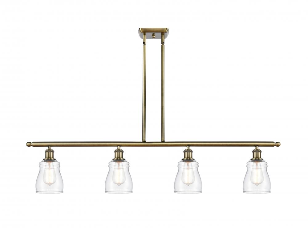 Ellery - 4 Light - 48 inch - Antique Brass - Cord hung - Island Light