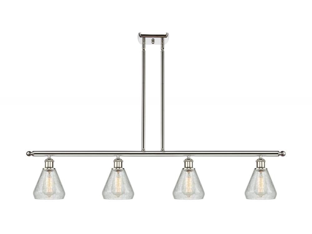 Conesus - 4 Light - 48 inch - Polished Nickel - Cord hung - Island Light