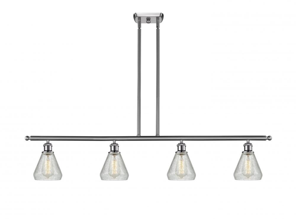 Conesus - 4 Light - 48 inch - Brushed Satin Nickel - Cord hung - Island Light