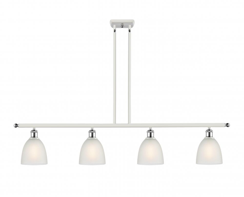 Castile - 4 Light - 48 inch - White Polished Chrome - Cord hung - Island Light