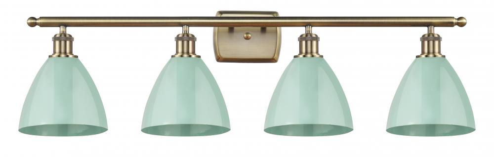 Plymouth - 4 Light - 38 inch - Antique Brass - Bath Vanity Light