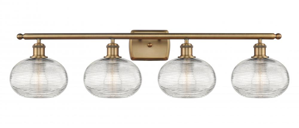 Ithaca - 4 Light - 38 inch - Brushed Brass - Bath Vanity Light