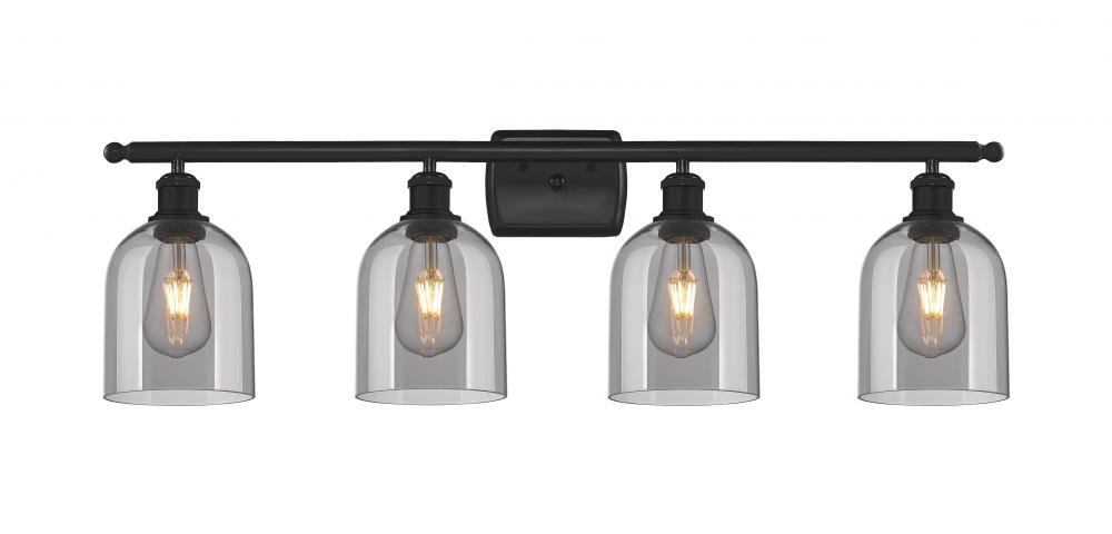 Bella - 4 Light - 36 inch - Matte Black - Bath Vanity Light