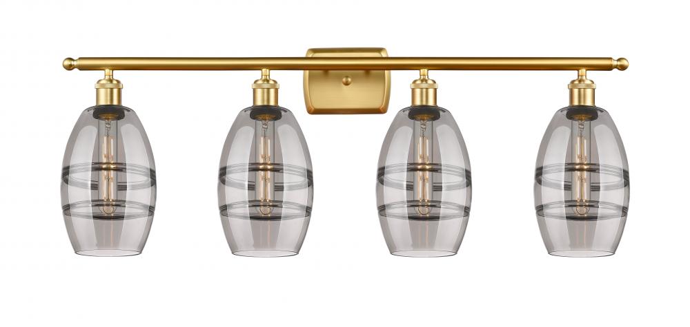 Vaz - 4 Light - 36 inch - Satin Gold - Bath Vanity Light