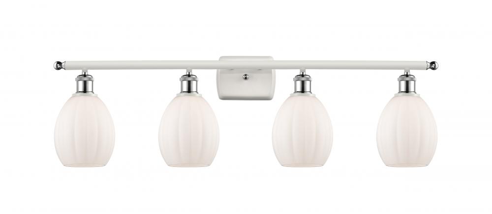 Eaton - 4 Light - 36 inch - White Polished Chrome - Bath Vanity Light