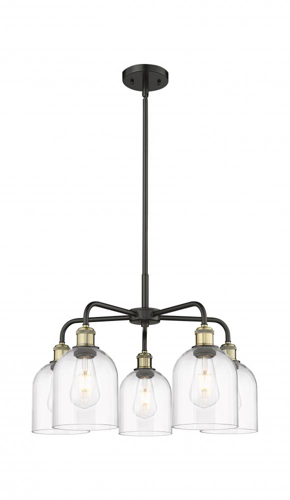 Bella - 5 Light - 24 inch - Black Antique Brass - Chandelier