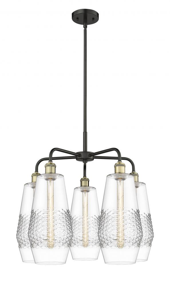 Windham - 5 Light - 25 inch - Black Antique Brass - Chandelier