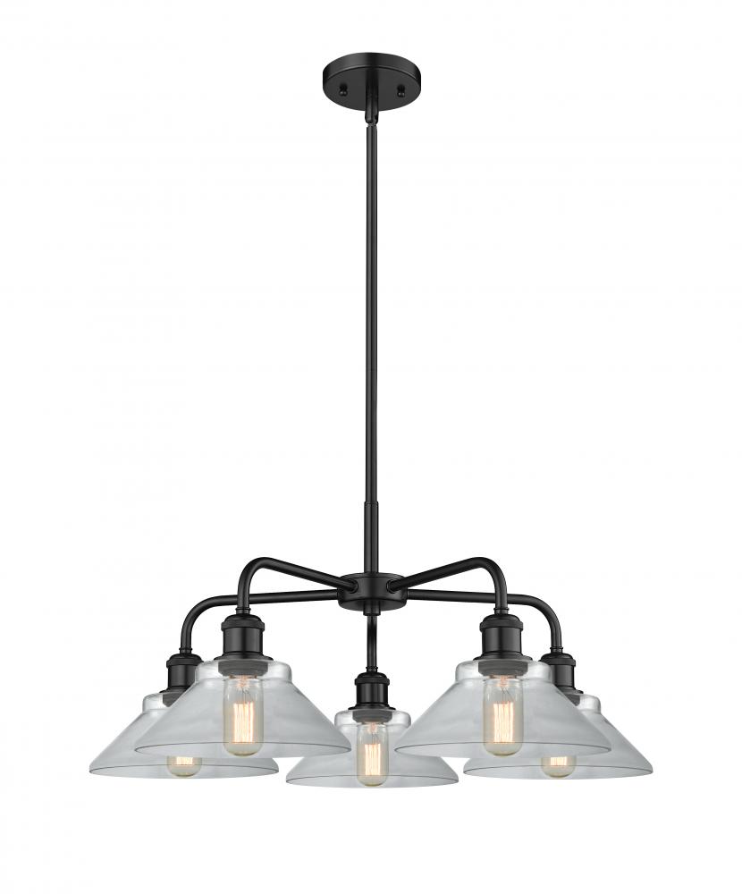 Orwell - 5 Light - 26 inch - Matte Black - Chandelier