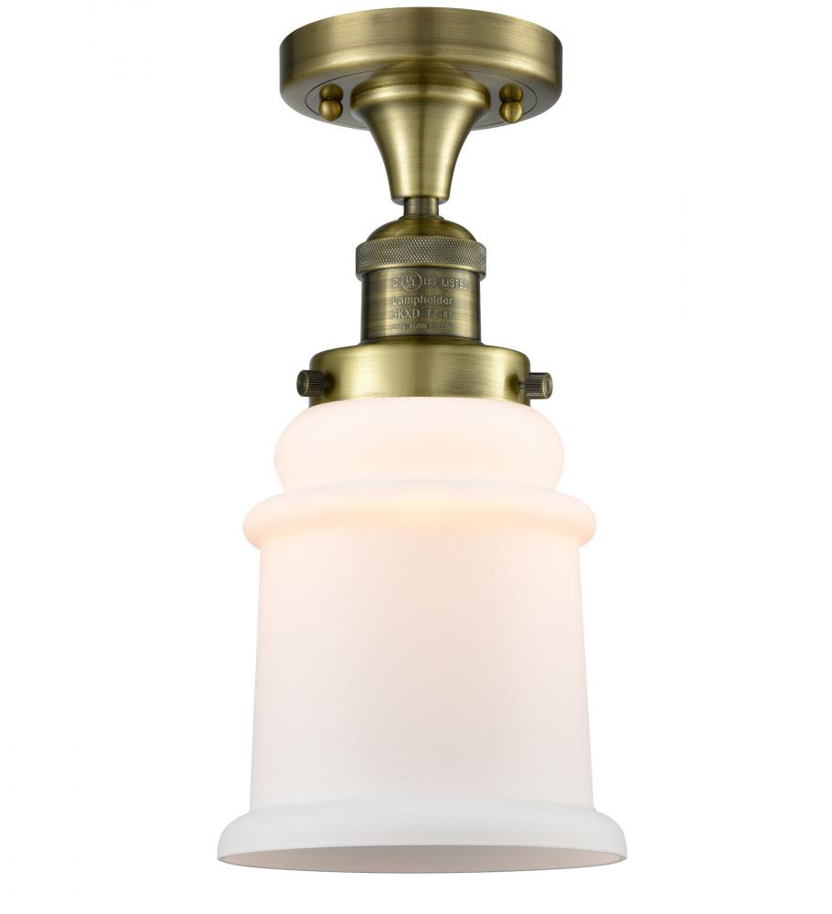 Canton - 1 Light - 6 inch - Antique Brass - Semi-Flush Mount