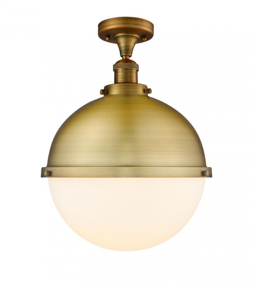 Hampden - 1 Light - 13 inch - Brushed Brass - Semi-Flush Mount