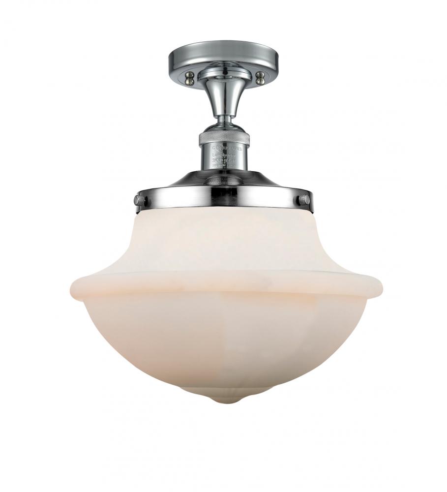 Oxford - 1 Light - 12 inch - Polished Chrome - Semi-Flush Mount