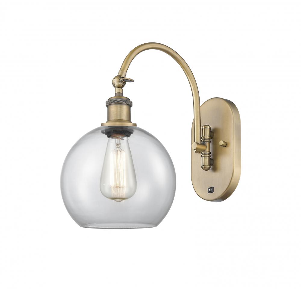 Athens - 1 Light - 8 inch - Brushed Brass - Sconce