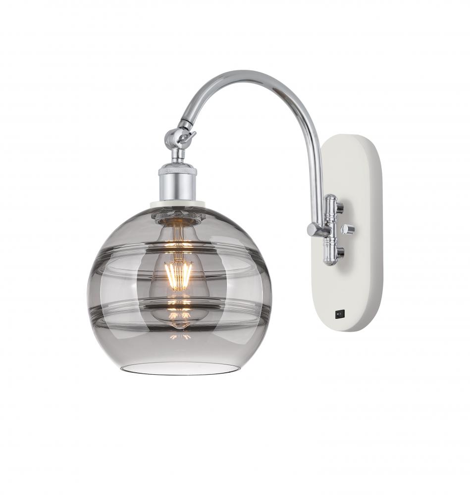 Rochester - 1 Light - 8 inch - White Polished Chrome - Sconce