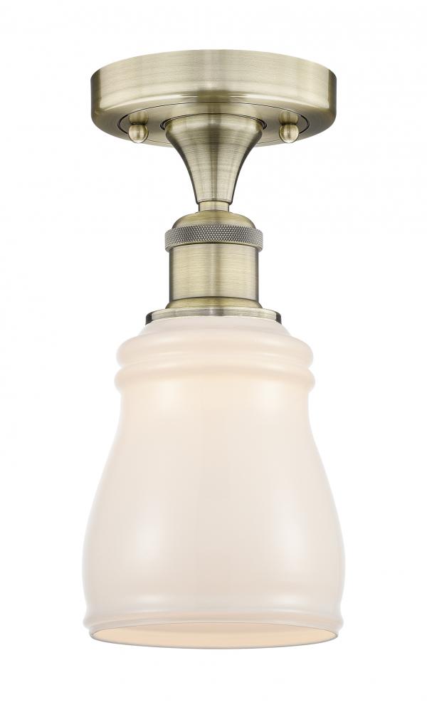 Ellery - 1 Light - 5 inch - Antique Brass - Semi-Flush Mount