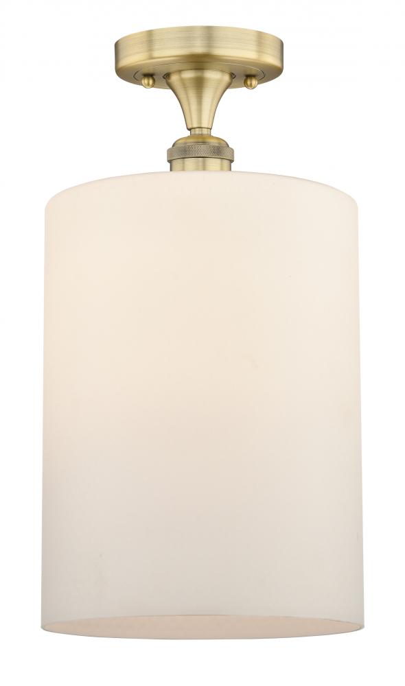 Cobbleskill - 1 Light - 9 inch - Brushed Brass - Semi-Flush Mount