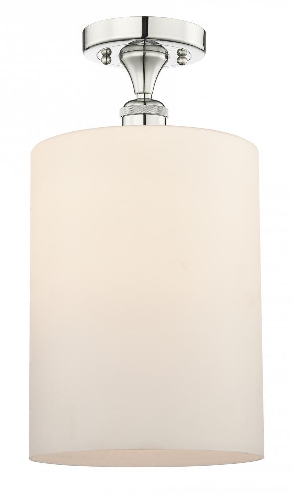 Cobbleskill - 1 Light - 9 inch - Polished Nickel - Semi-Flush Mount