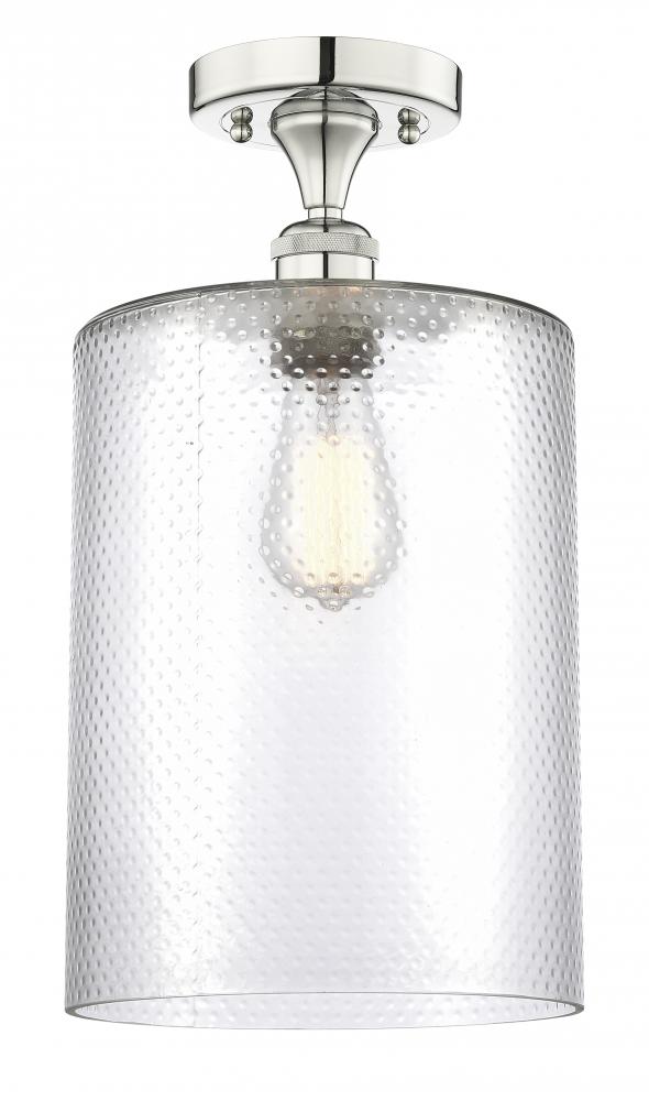 Cobbleskill - 1 Light - 9 inch - Polished Nickel - Semi-Flush Mount