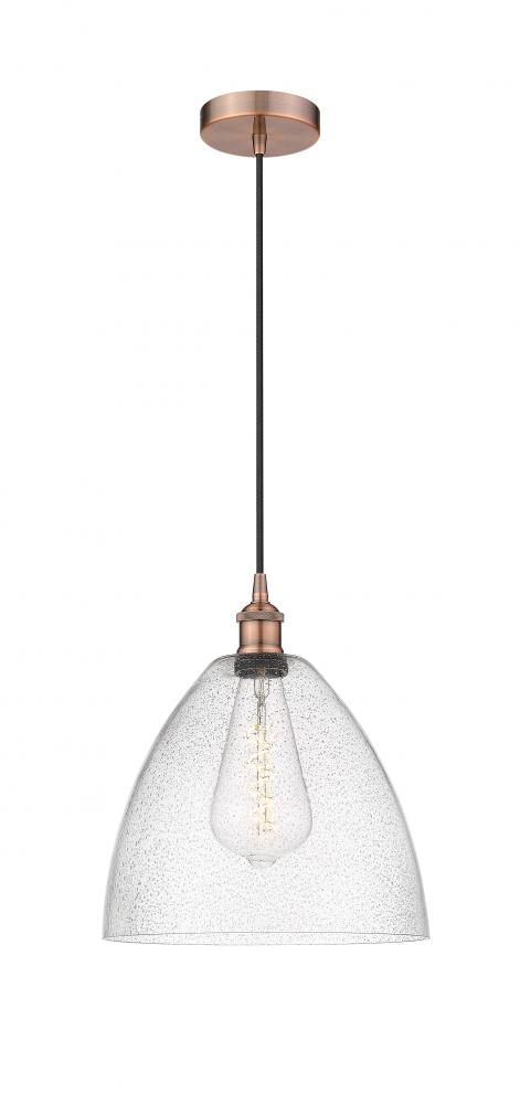 Bristol - 1 Light - 12 inch - Antique Copper - Cord hung - Mini Pendant