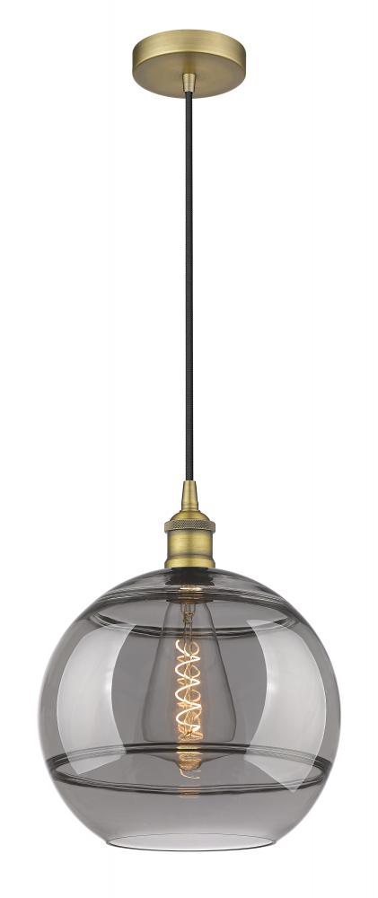 Rochester - 1 Light - 12 inch - Brushed Brass - Cord hung - Mini Pendant