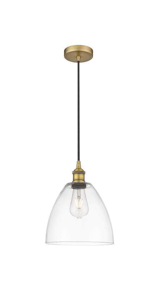 Bristol - 1 Light - 9 inch - Brushed Brass - Cord hung - Mini Pendant