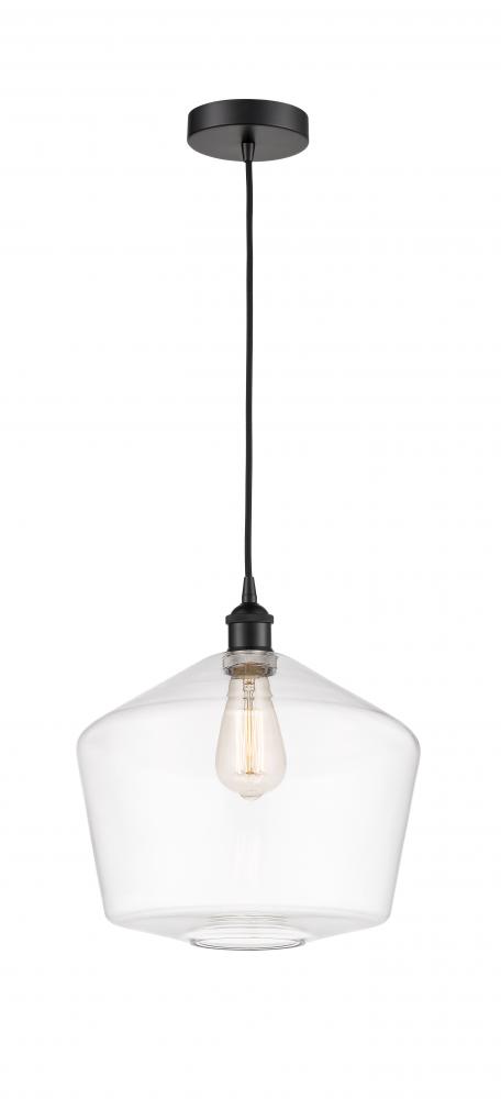 Cindyrella - 1 Light - 12 inch - Matte Black - Cord hung - Mini Pendant