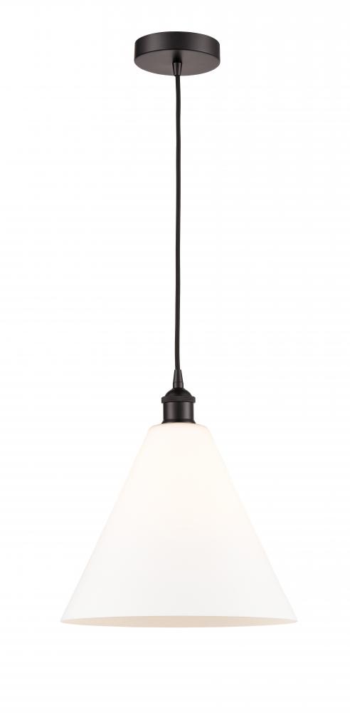 Berkshire - 1 Light - 12 inch - Oil Rubbed Bronze - Cord hung - Mini Pendant