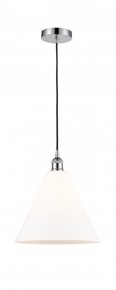 Berkshire - 1 Light - 12 inch - Polished Chrome - Cord hung - Mini Pendant