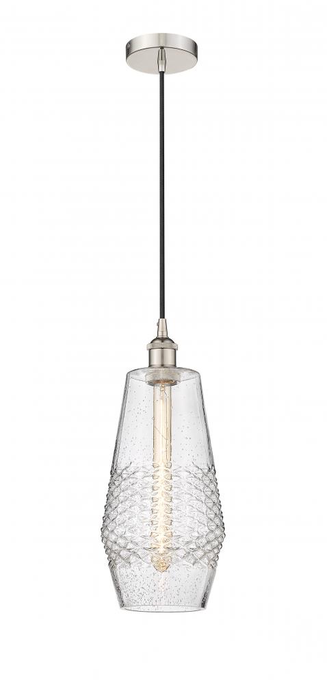 Windham - 1 Light - 7 inch - Polished Nickel - Cord hung - Mini Pendant