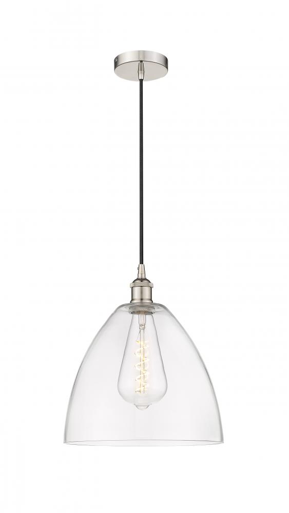 Bristol - 1 Light - 12 inch - Polished Nickel - Cord hung - Mini Pendant