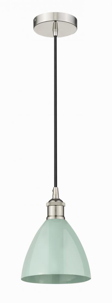 Plymouth - 1 Light - 8 inch - Polished Nickel - Cord hung - Mini Pendant