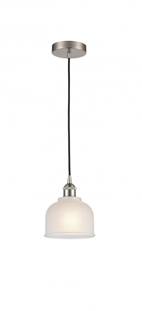 Dayton - 1 Light - 6 inch - Brushed Satin Nickel - Cord hung - Mini Pendant