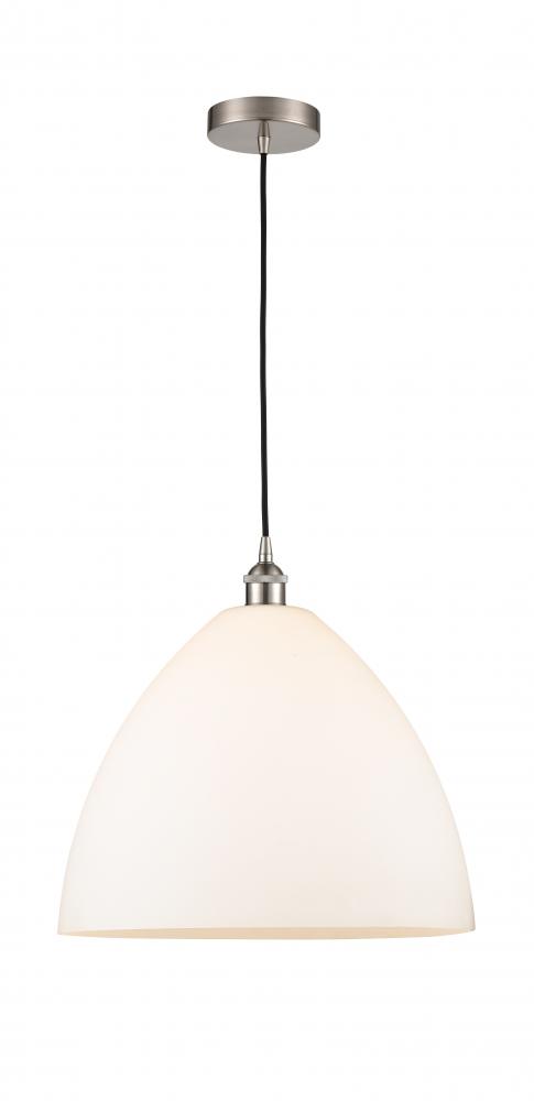 Bristol - 1 Light - 16 inch - Brushed Satin Nickel - Cord hung - Pendant