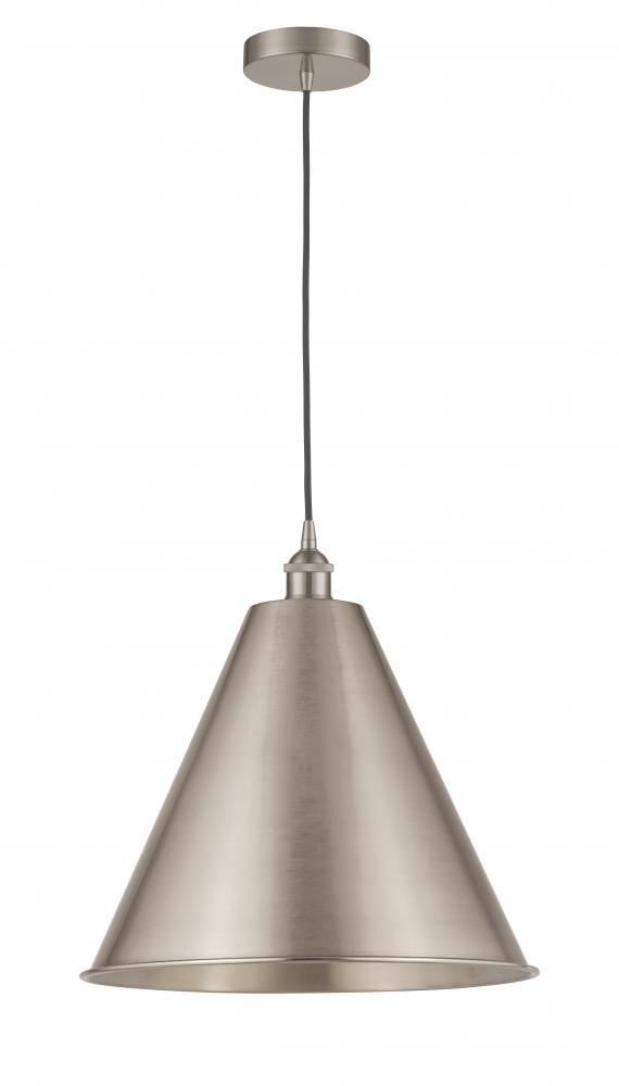 Berkshire - 1 Light - 16 inch - Brushed Satin Nickel - Cord hung - Mini Pendant