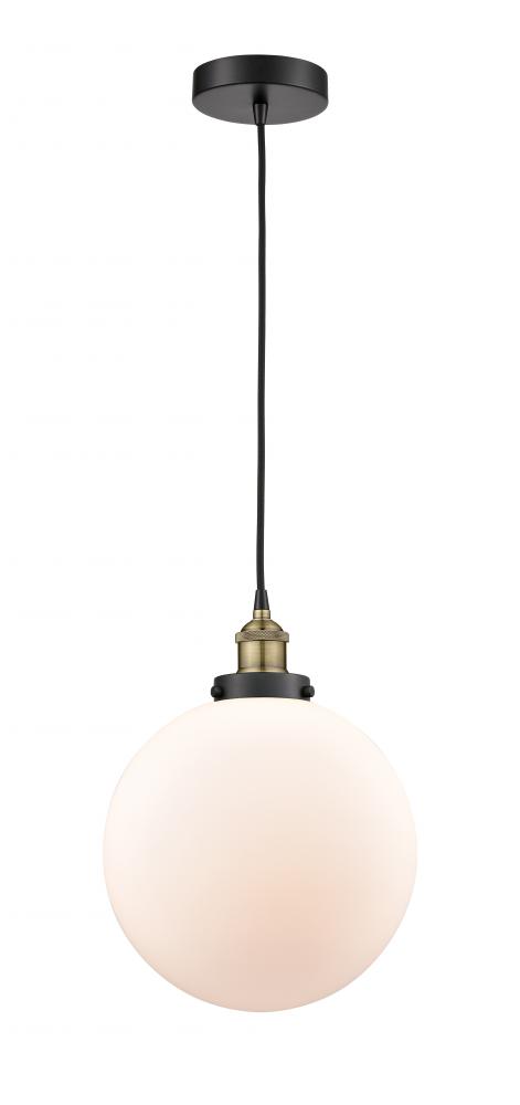 Beacon - 1 Light - 12 inch - Black Antique Brass - Cord hung - Mini Pendant