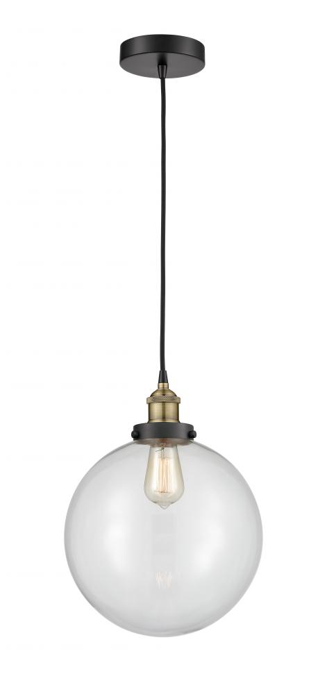 Beacon - 1 Light - 12 inch - Black Antique Brass - Cord hung - Mini Pendant