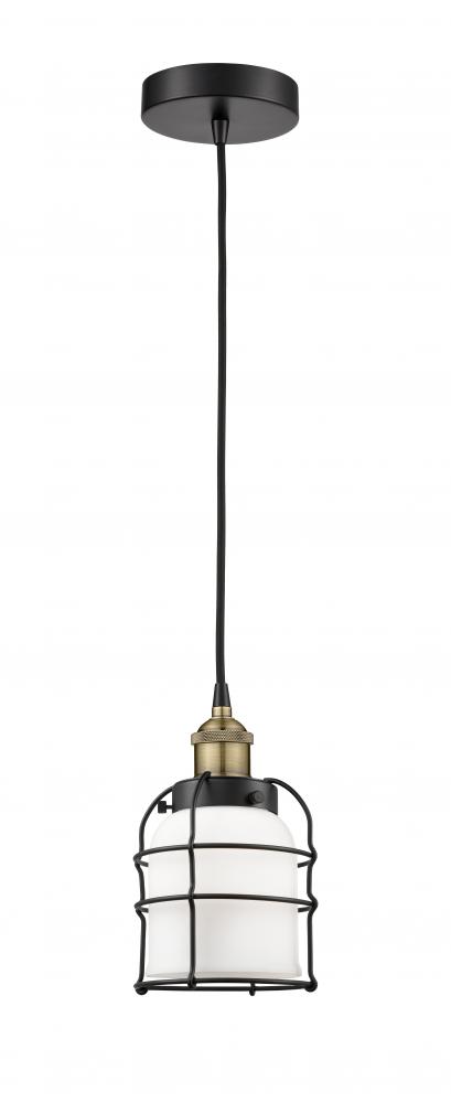 Bell Cage - 1 Light - 6 inch - Polished Nickel - Mini Pendant