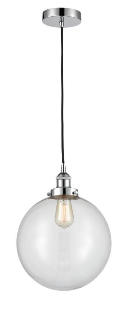 Beacon - 1 Light - 12 inch - Polished Chrome - Cord hung - Mini Pendant