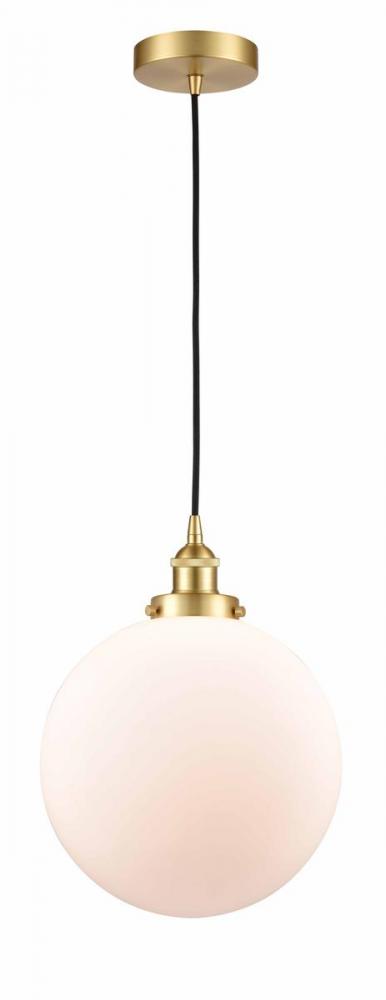 Beacon - 1 Light - 12 inch - Satin Gold - Cord hung - Mini Pendant