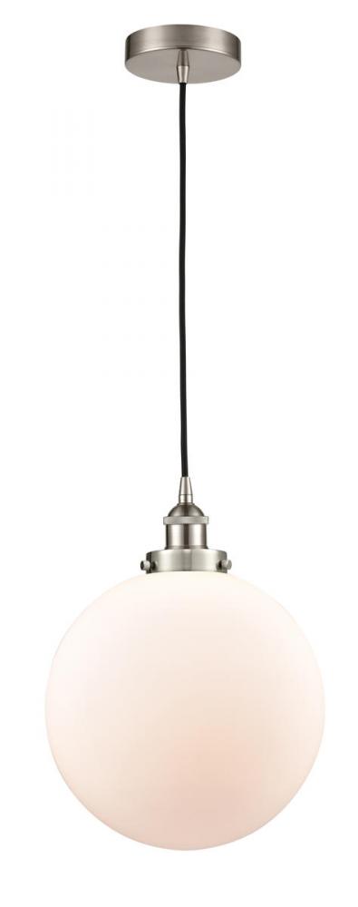 Beacon - 1 Light - 12 inch - Brushed Satin Nickel - Cord hung - Mini Pendant