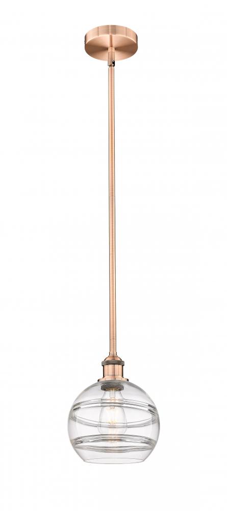 Rochester - 1 Light - 8 inch - Antique Copper - Cord hung - Mini Pendant