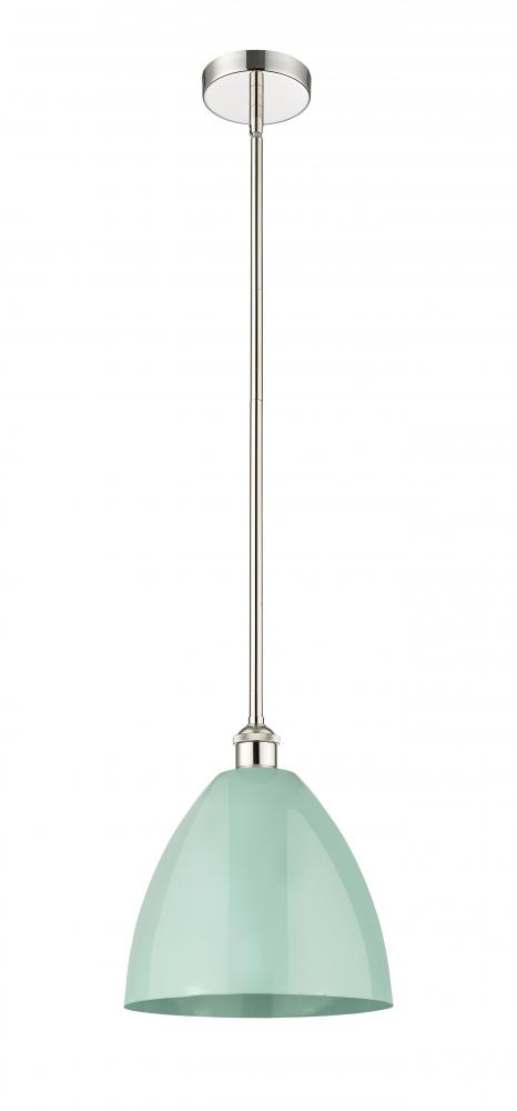 Plymouth - 1 Light - 12 inch - Polished Nickel - Cord hung - Mini Pendant