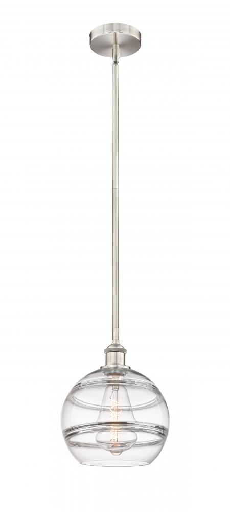 Rochester - 1 Light - 10 inch - Brushed Satin Nickel - Cord hung - Mini Pendant