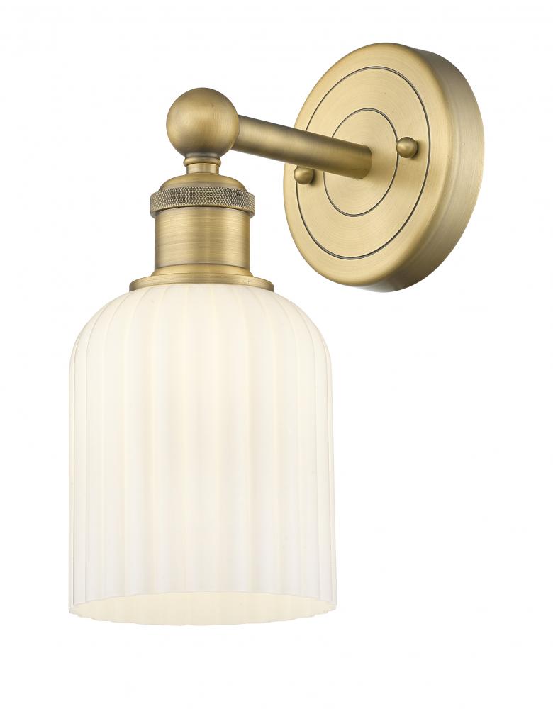 Bridal Veil - 1 Light - 5 inch - Brushed Brass - Sconce