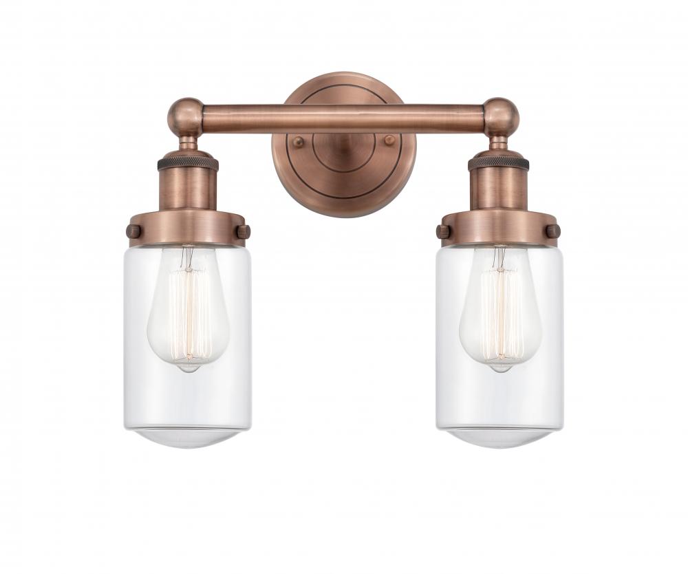 Dover - 2 Light - 14 inch - Antique Copper - Bath Vanity Light