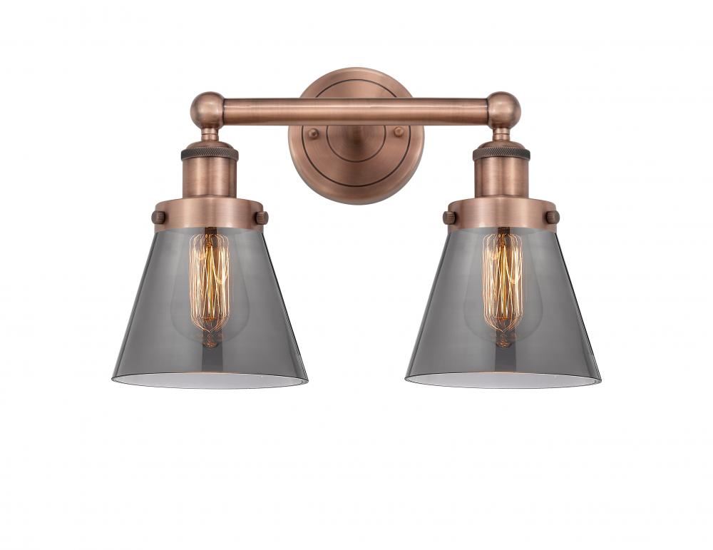 Cone - 2 Light - 15 inch - Antique Copper - Bath Vanity Light