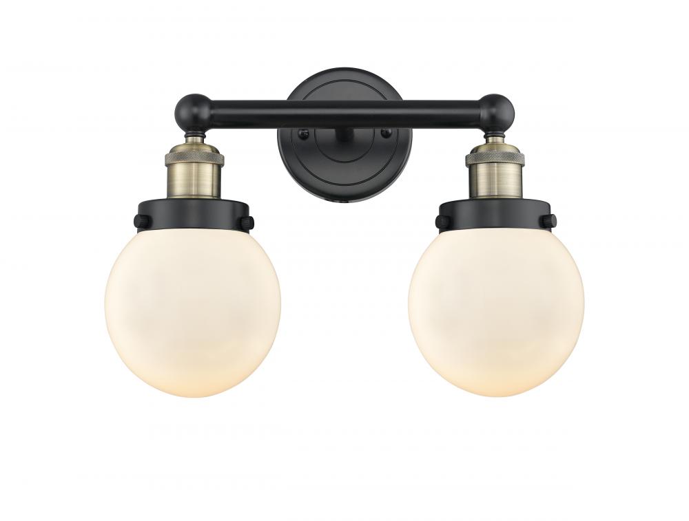 Beacon - 2 Light - 15 inch - Black Antique Brass - Bath Vanity Light