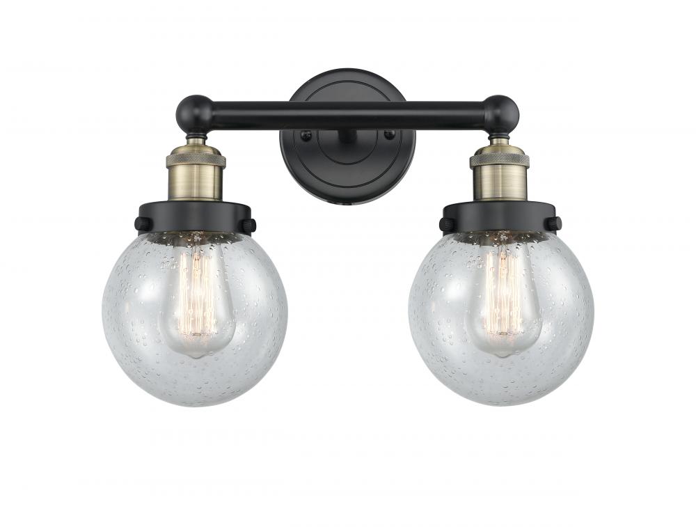 Beacon - 2 Light - 15 inch - Black Antique Brass - Bath Vanity Light